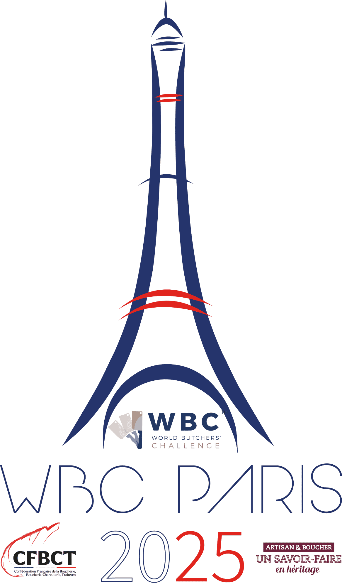 Logo Paris - Compétition mondiale des métiers de la boucherie - WBC Paris 2025 - 01 (1)